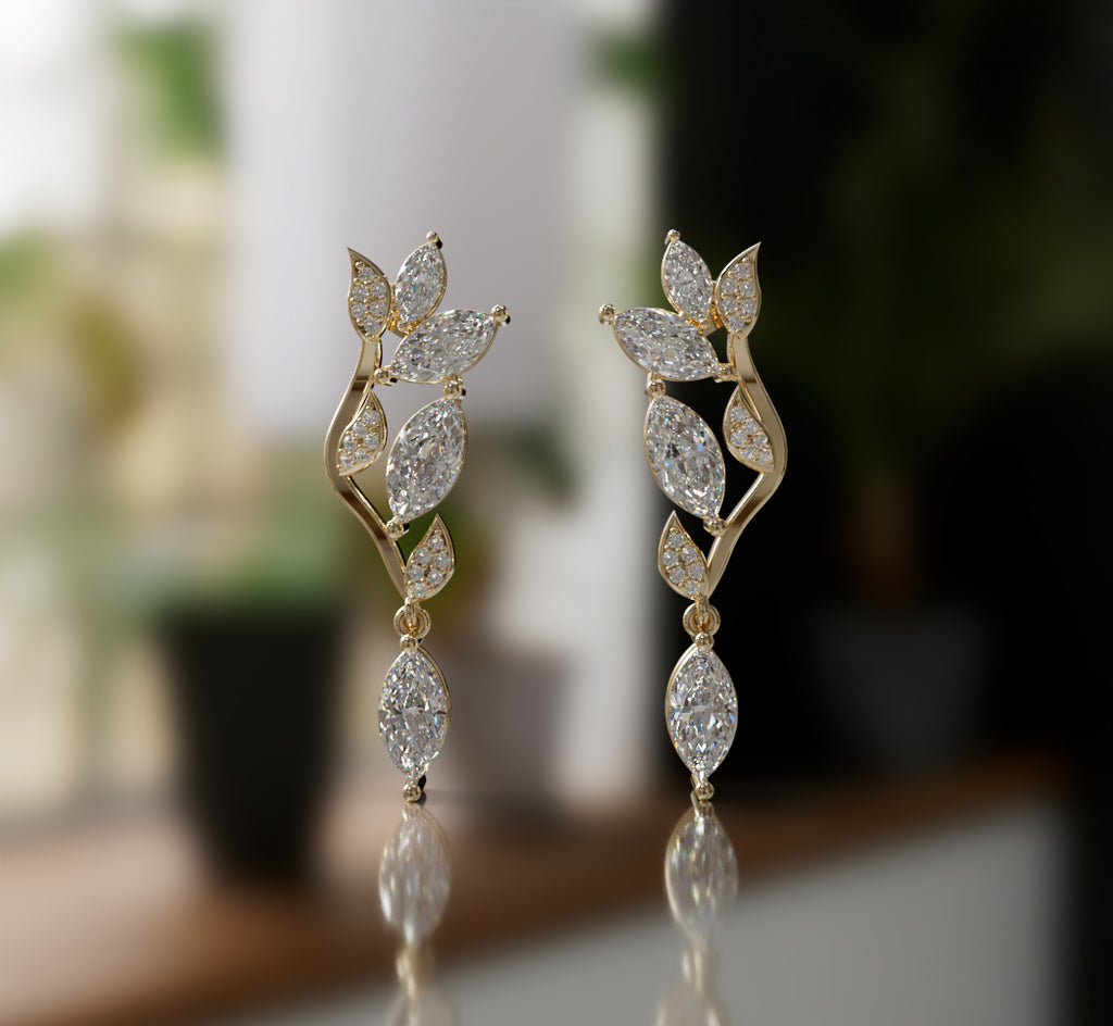 Fancy Marquise Diamond Dangle Earring image 6