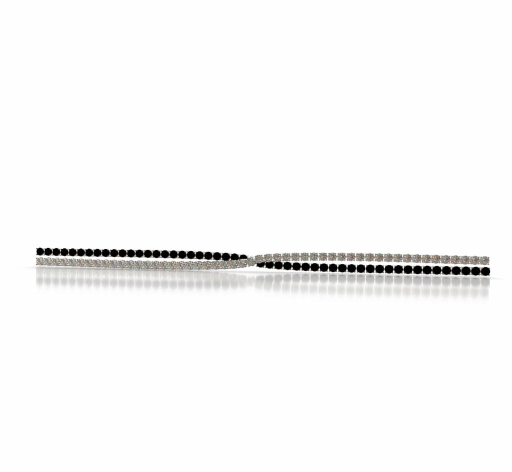 Double Row Knot Diamond Tennis Bracelet image 9