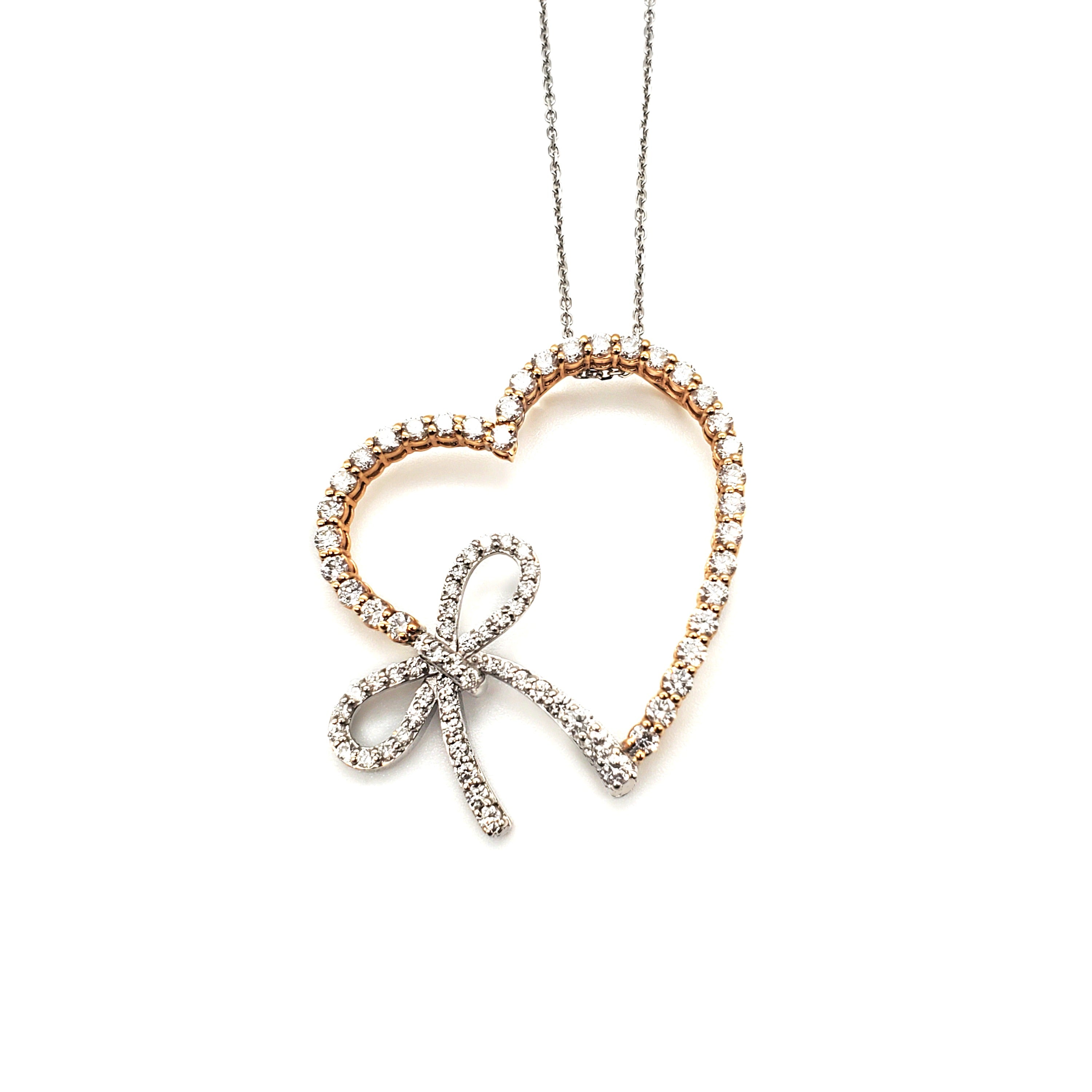 Diamond Pendent with Love Knots image 0