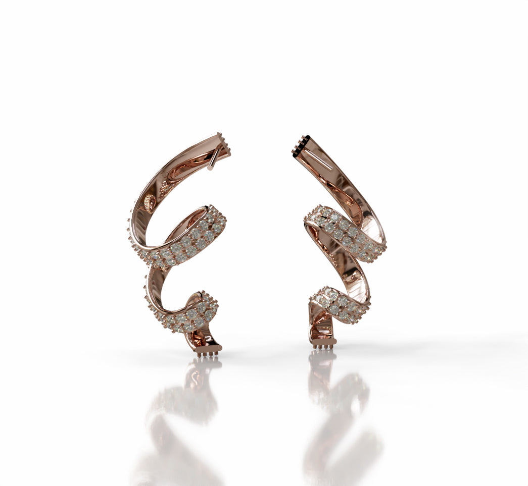 Circular Diamond Earring image 4