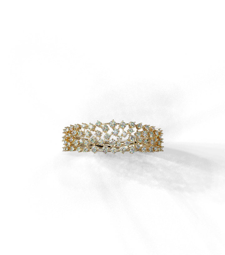 Round Cluster Diamond Bangle image 10