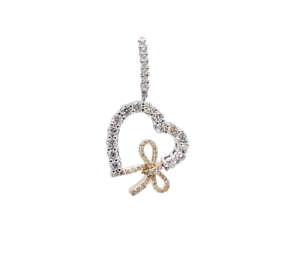 Diamond Earring with Love Knots image 1