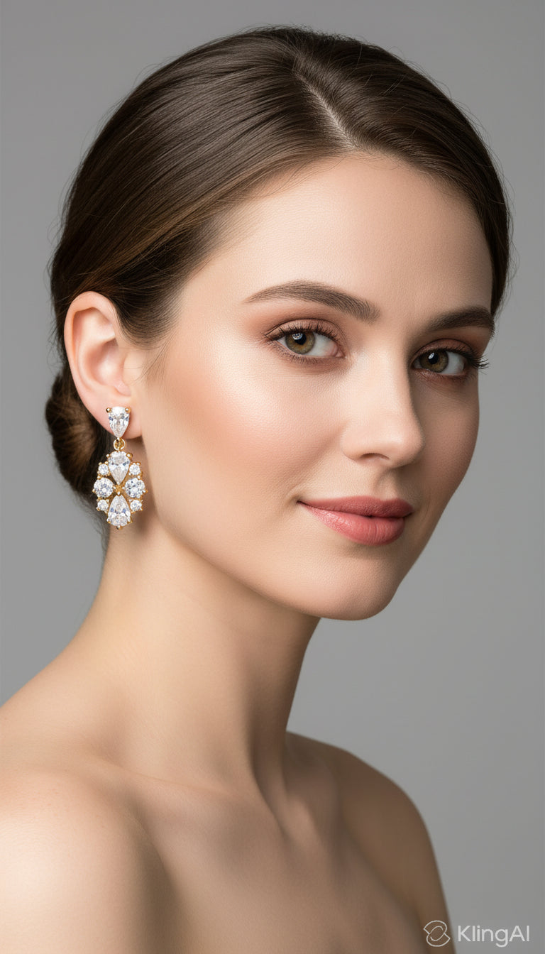 Regalia Radiance Drop Pear Diamond Earrings image 1
