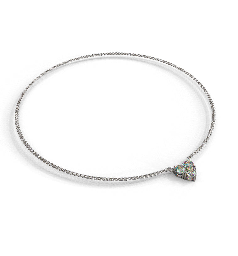 2.25 Carat Total Heart Shape Pendant image 2