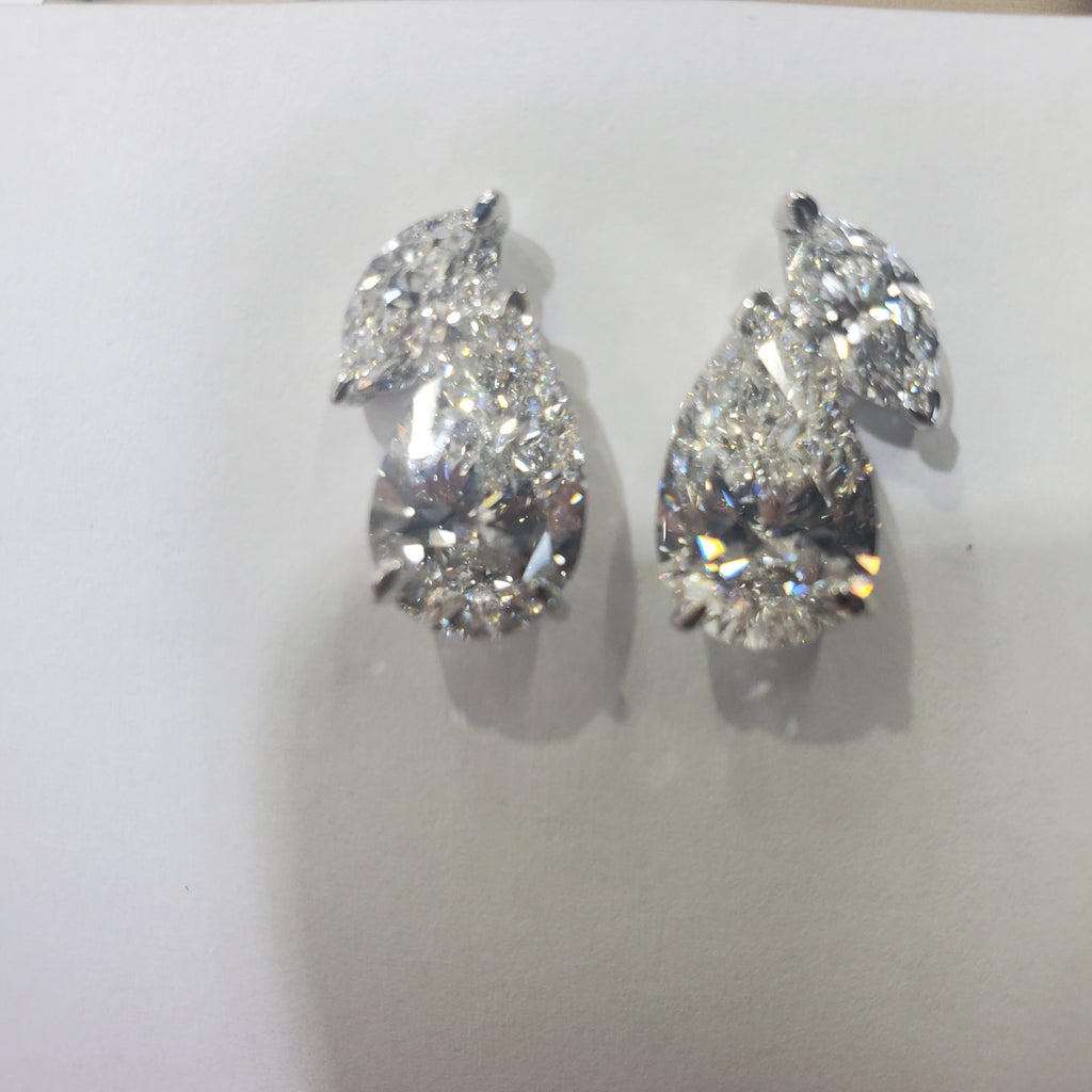 Flying Marquise and Pear Stud Earring image 10