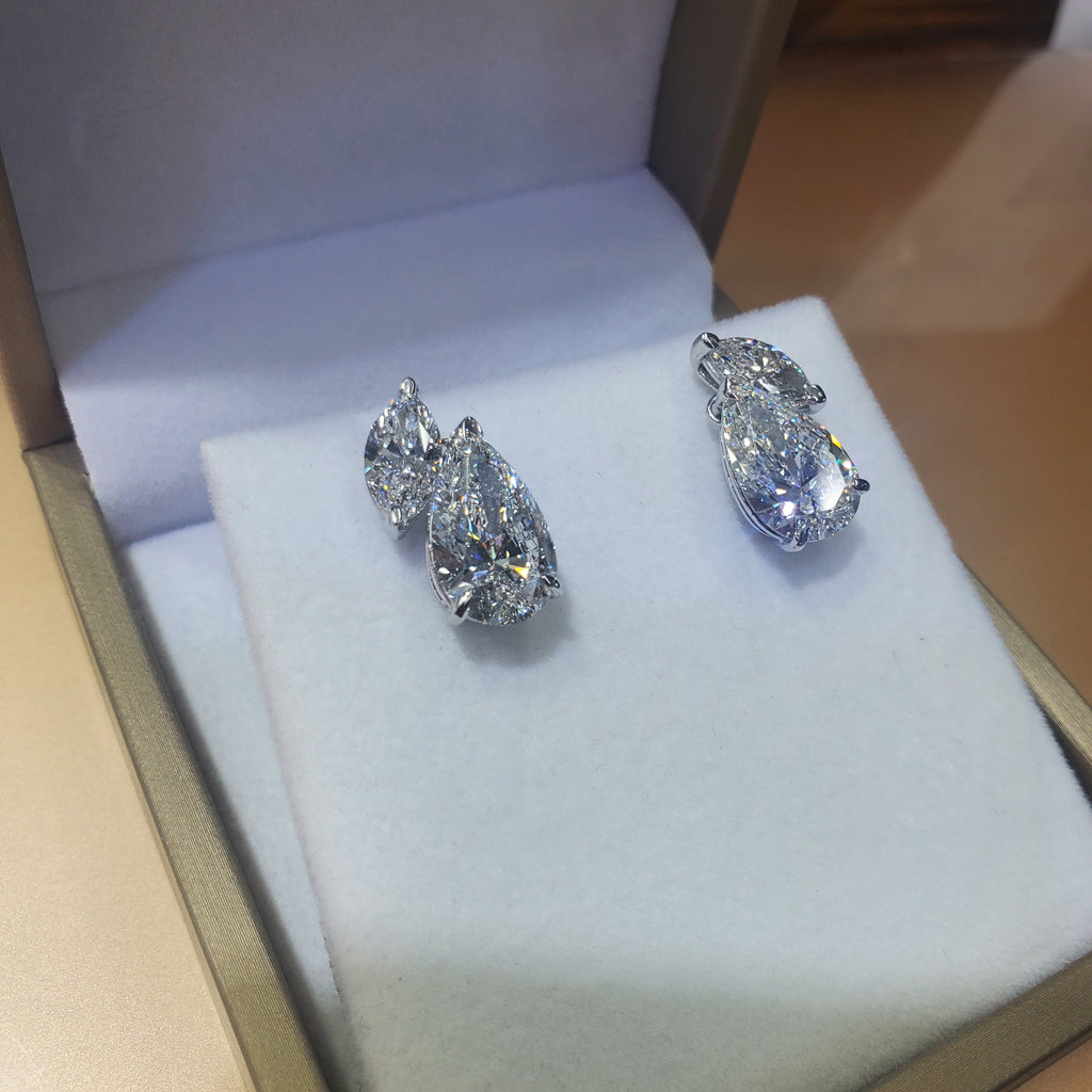 Flying Marquise and Pear Stud Earring image 7