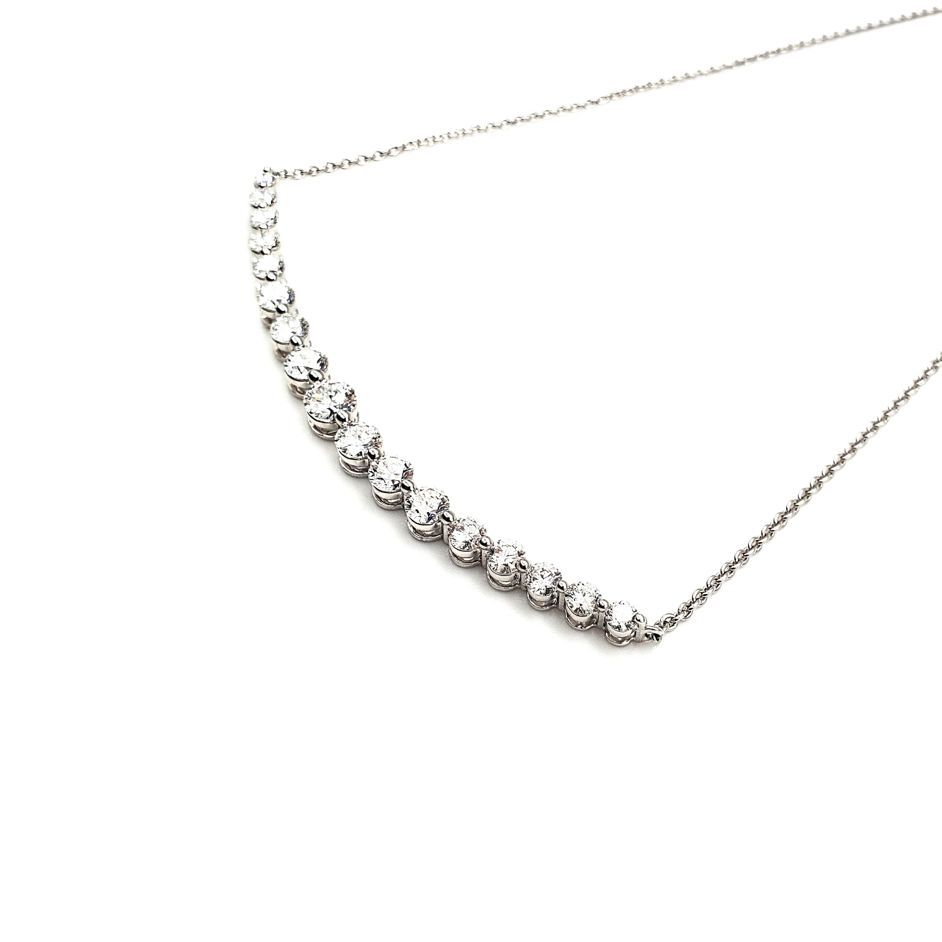 Seventeen Round Diamond Necklace image 1