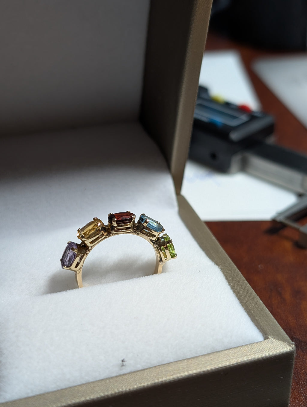 5-Half Carat Oval Color Stone Ring image 1