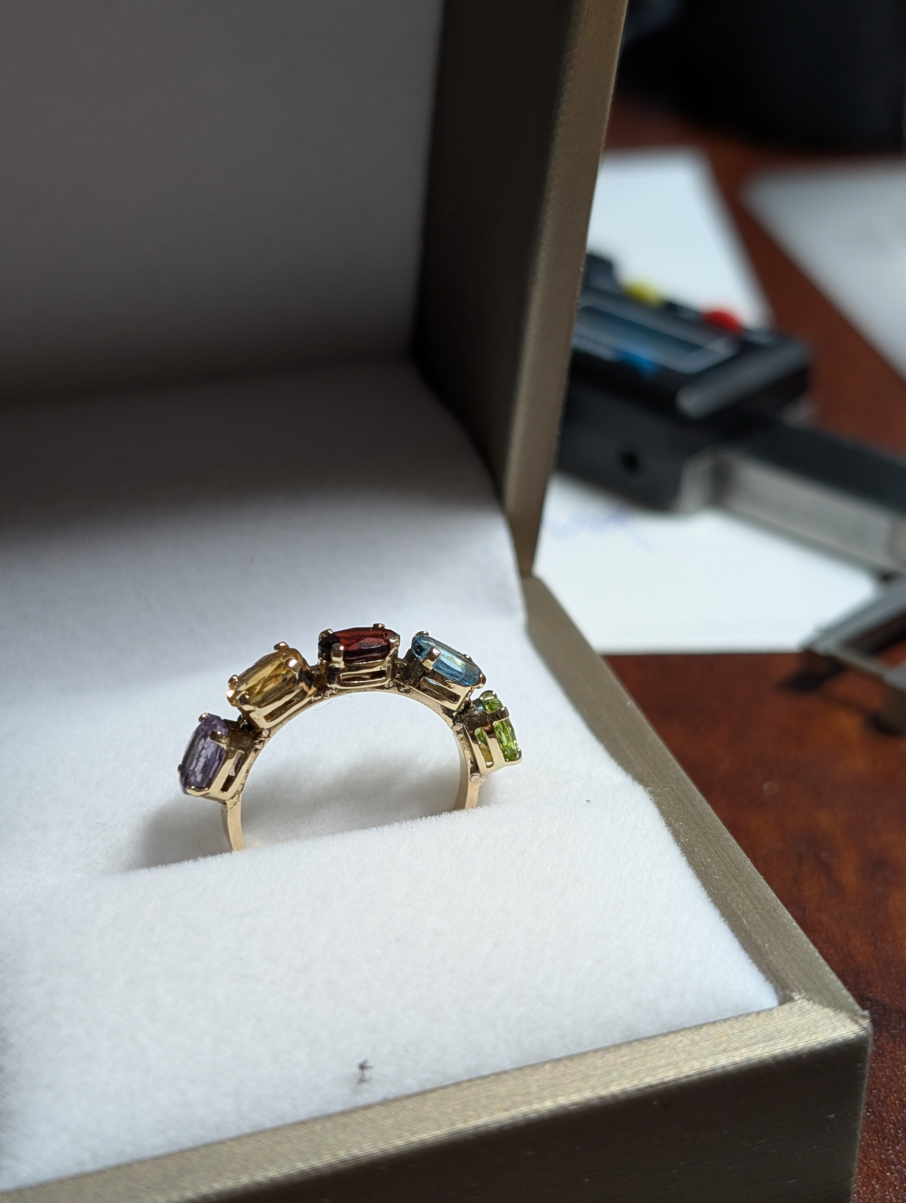 5-Half Carat Oval Color Stone Ring image 1