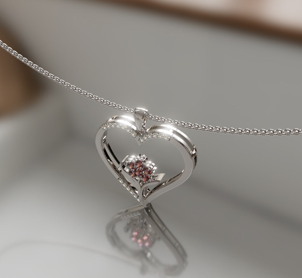 Heart Flower Pendant image 4