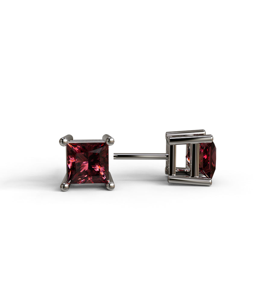 Princess Cut Stud Earring image 5