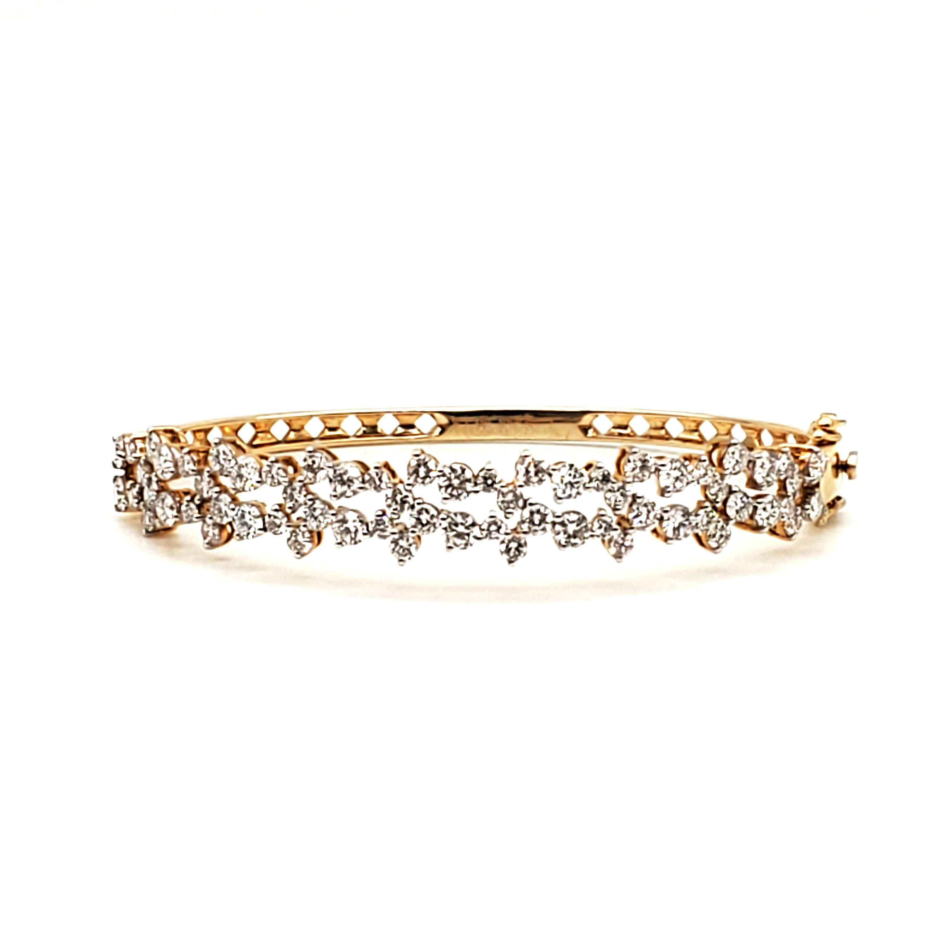 Round Diamond Cluster Bangle image 0