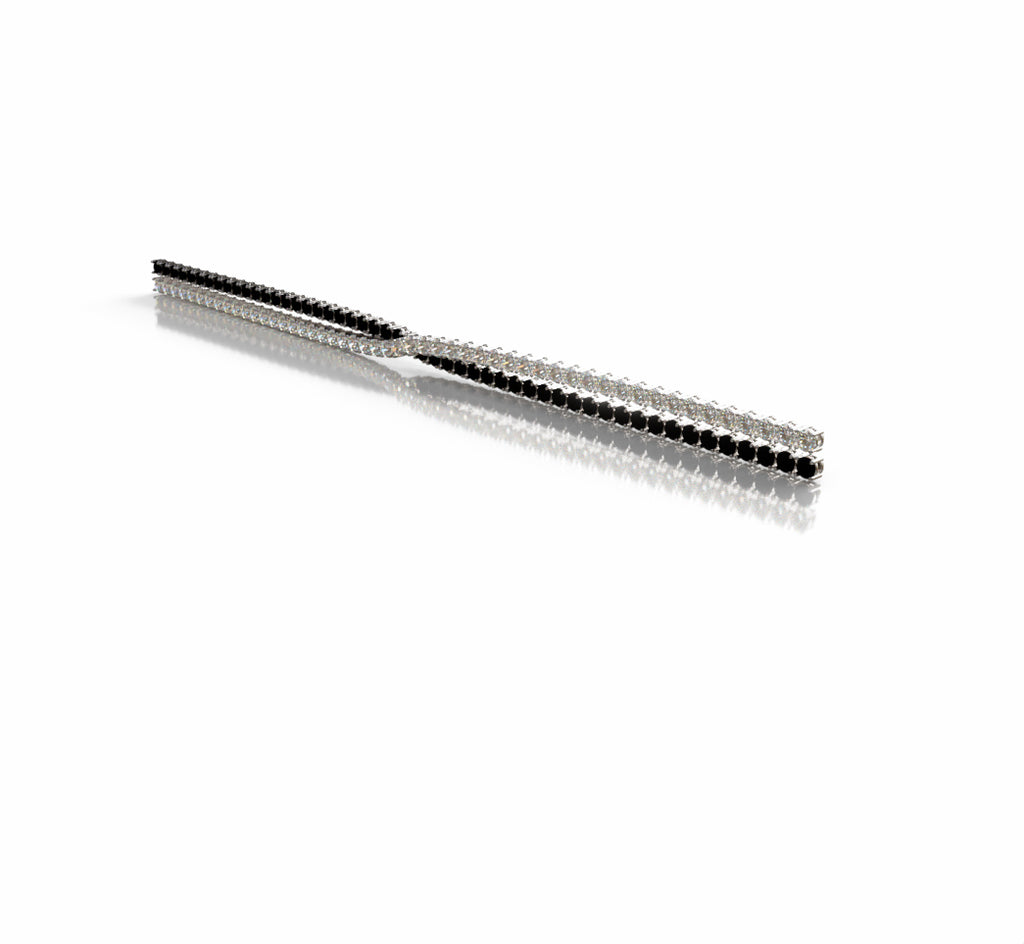 Double Row Knot Diamond Tennis Bracelet image 10