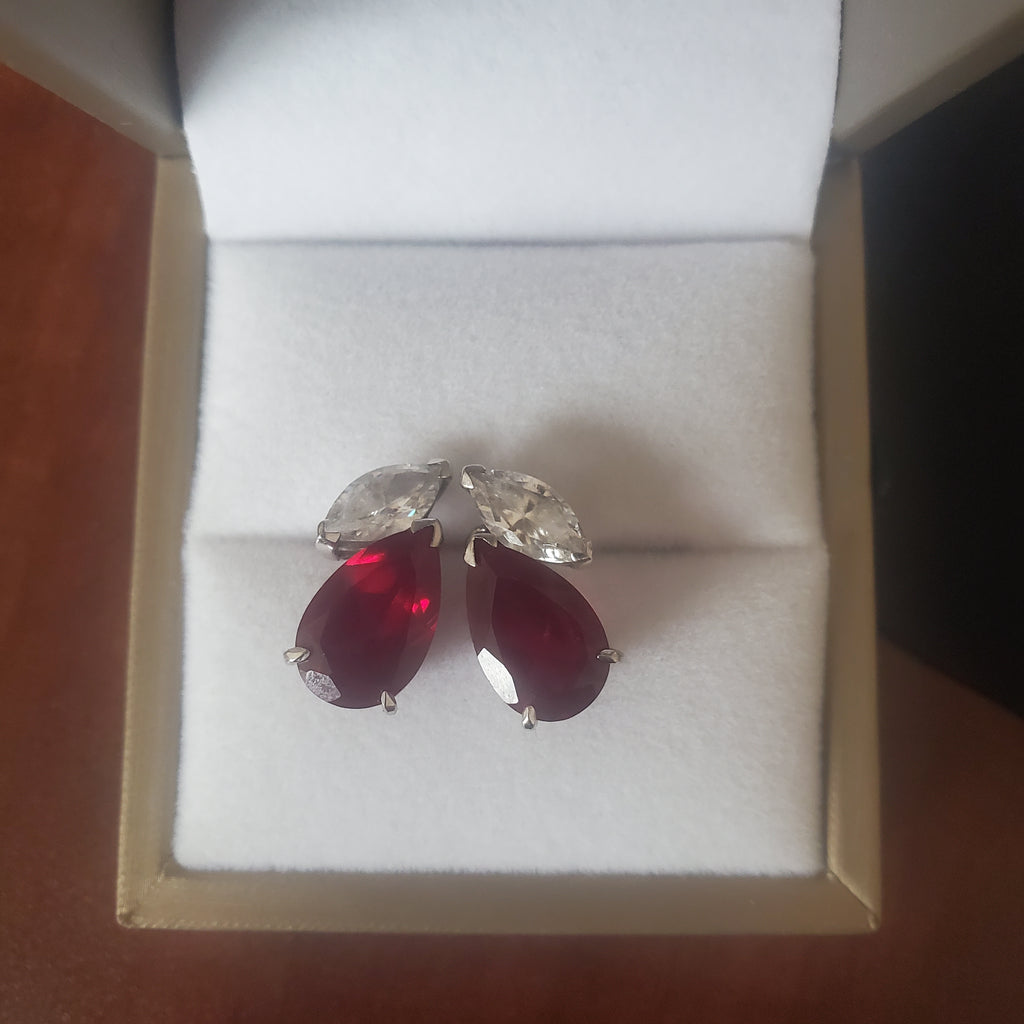 Flying Marquise and Pear Stud Earring image 9