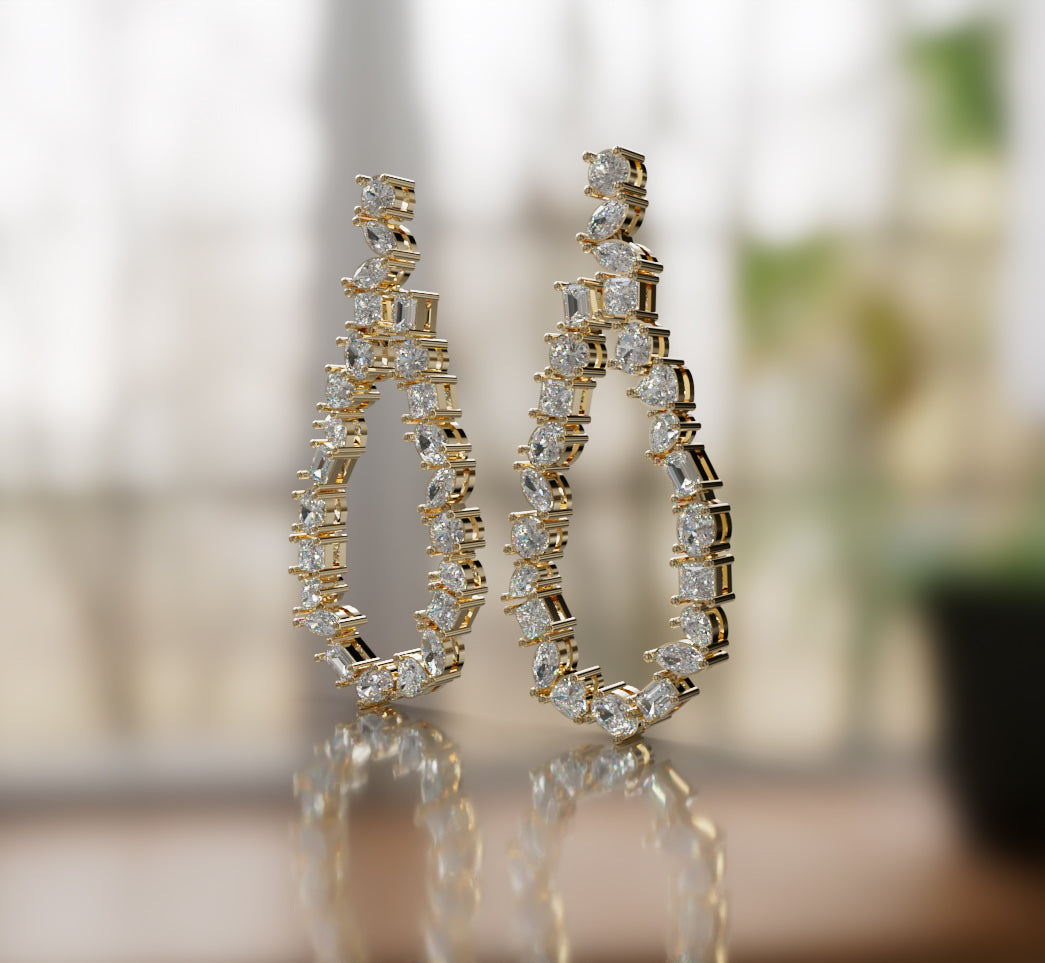 Ethereal Loop Diamond Dangle Earrings image 7