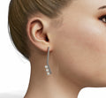Solid Curved Diamond Earring image 0