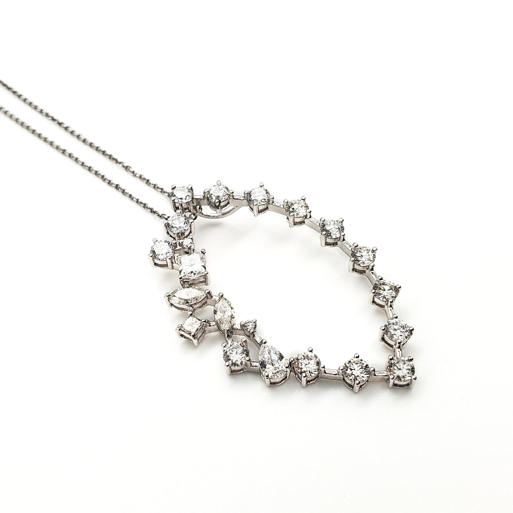 Marquise Shape Fancy Diamond Pendant image 2