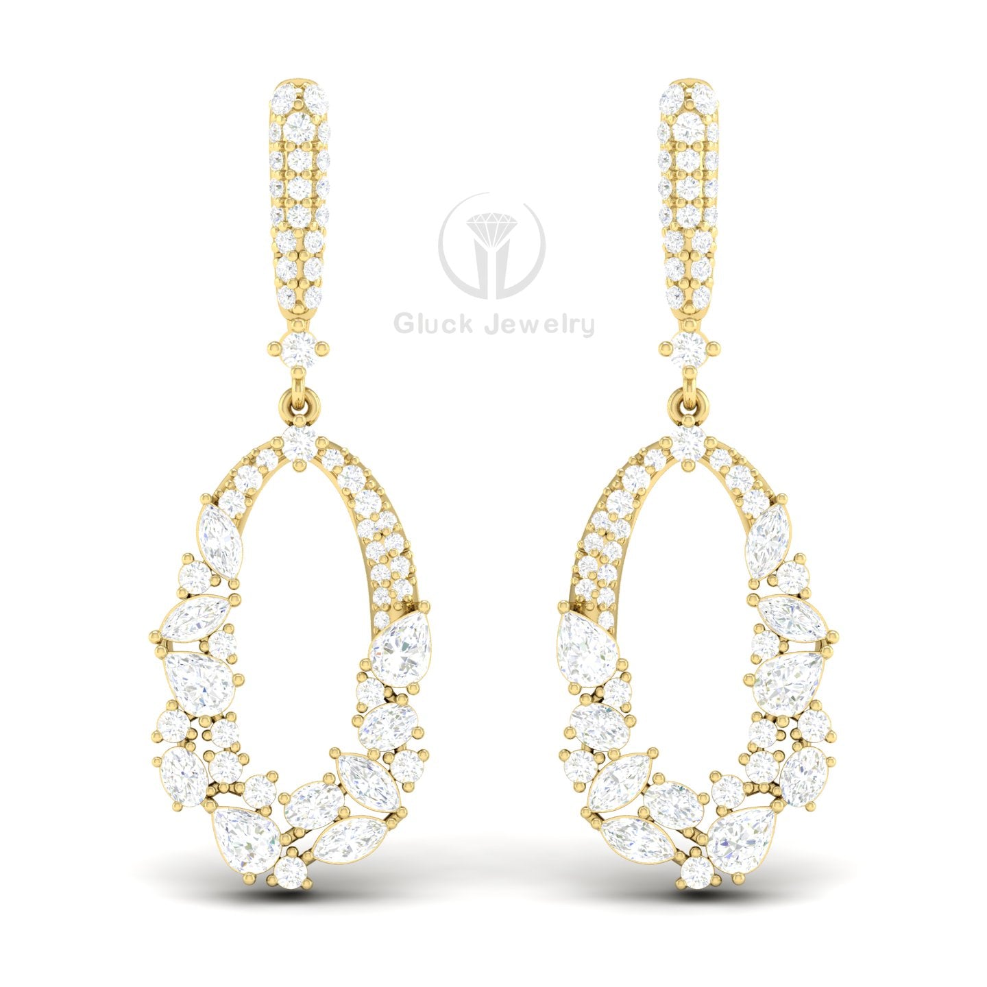 Fancy Shape Drop Dangle Earring image 3