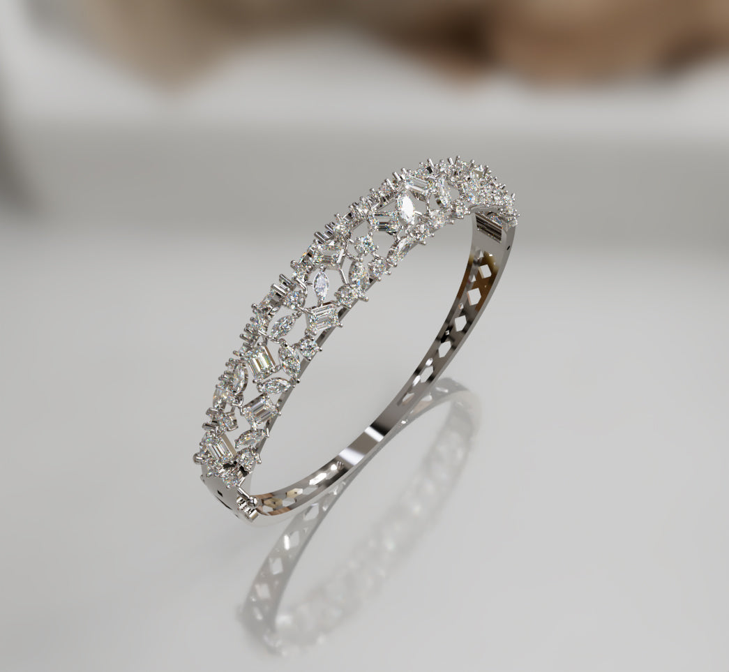 Fancy Shapes Mix Diamond Bangle image 13