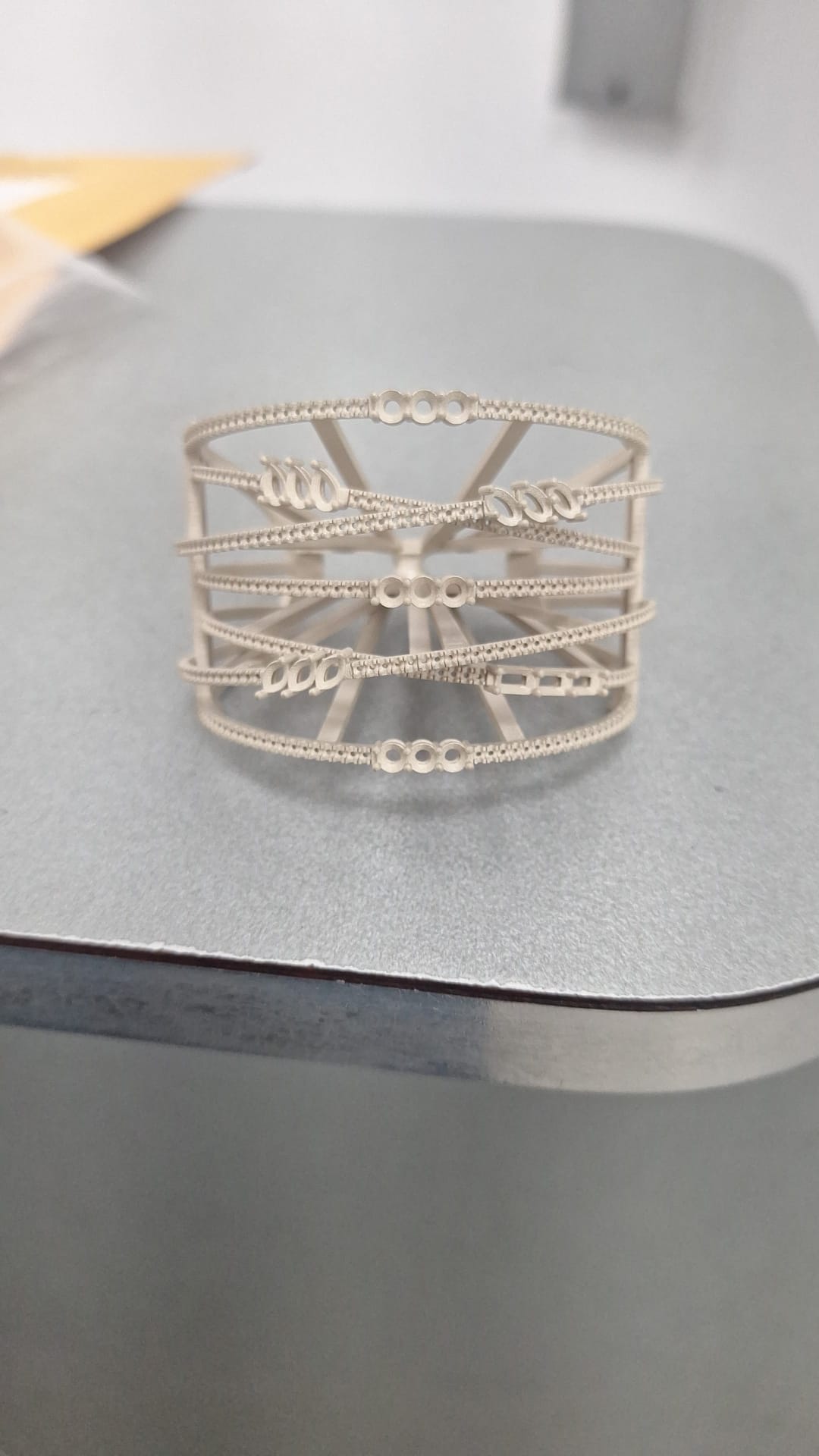 7 Rows Fancy Shapes Diamonds Cuff Bangle image 5