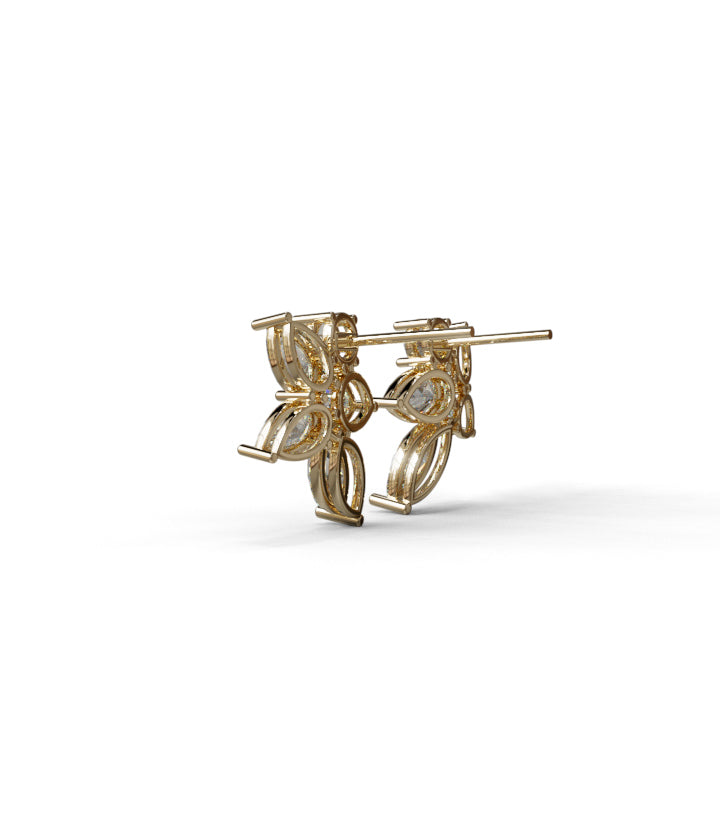 Fancy Cluster Stud Earring image 3