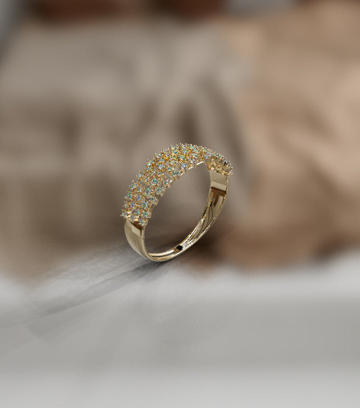 Round Cluster Diamond Bangle image 1