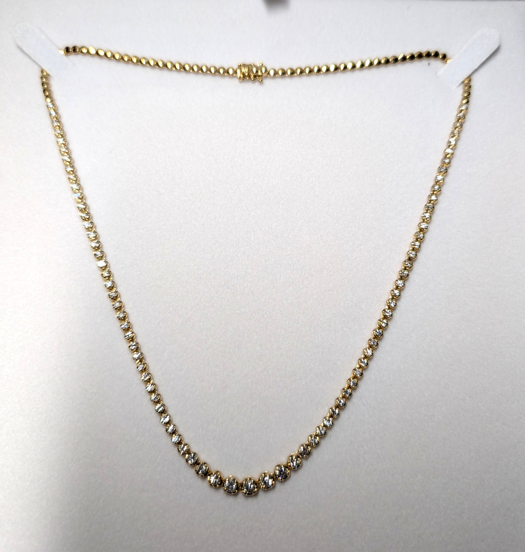 15 pts Center Bezel Diamond Tennis Necklace image 1