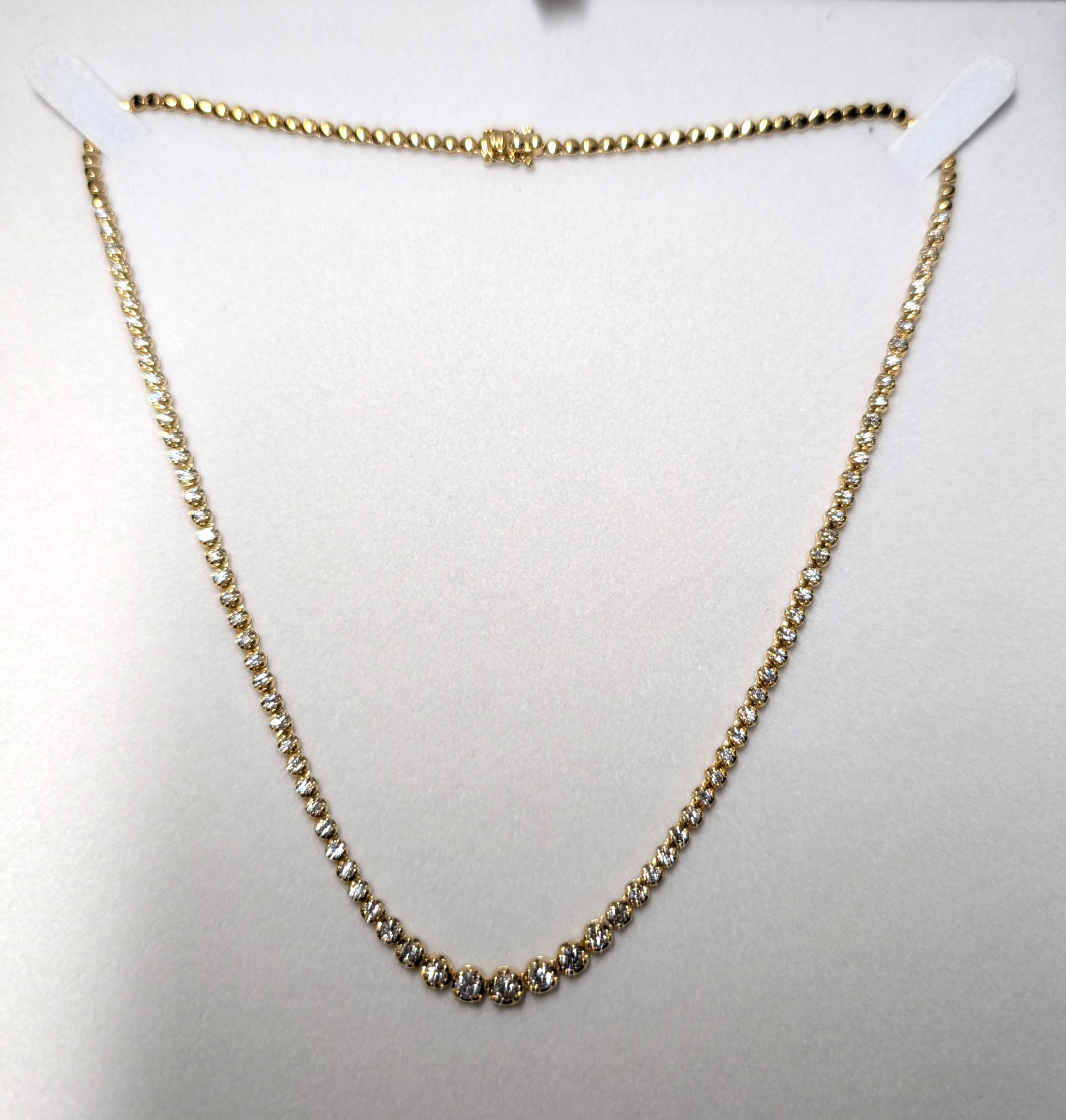 15 pts Center Bezel Diamond Tennis Necklace image 1