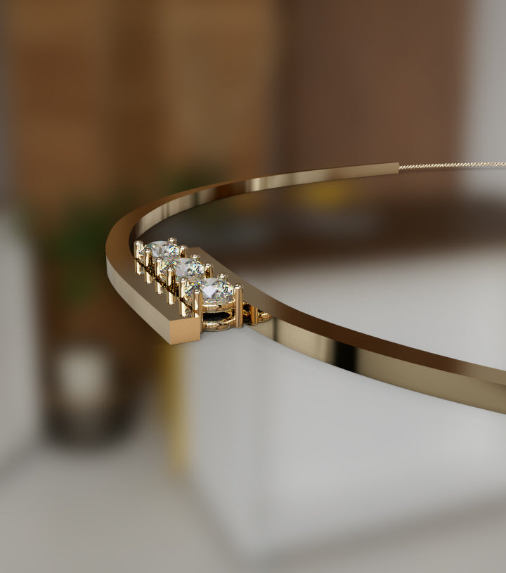 YU829-copy of 3 Carat Total Heart Shape Pendant image 3