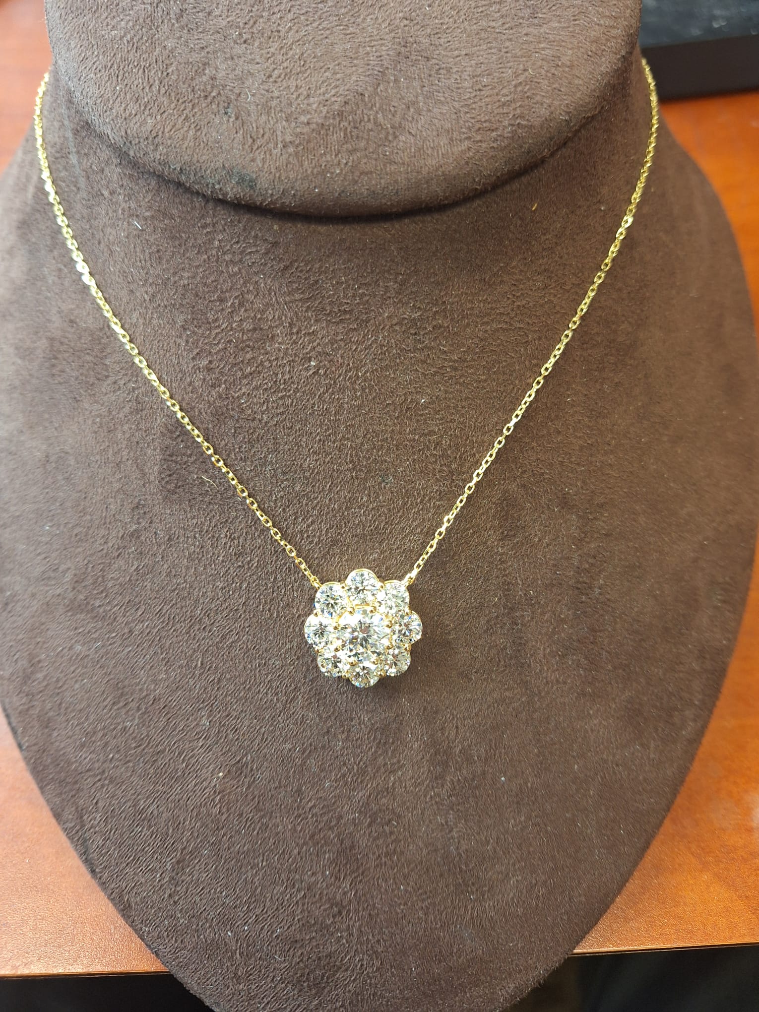 2ct Center, 50 pts Sides Halo Pendant image 14
