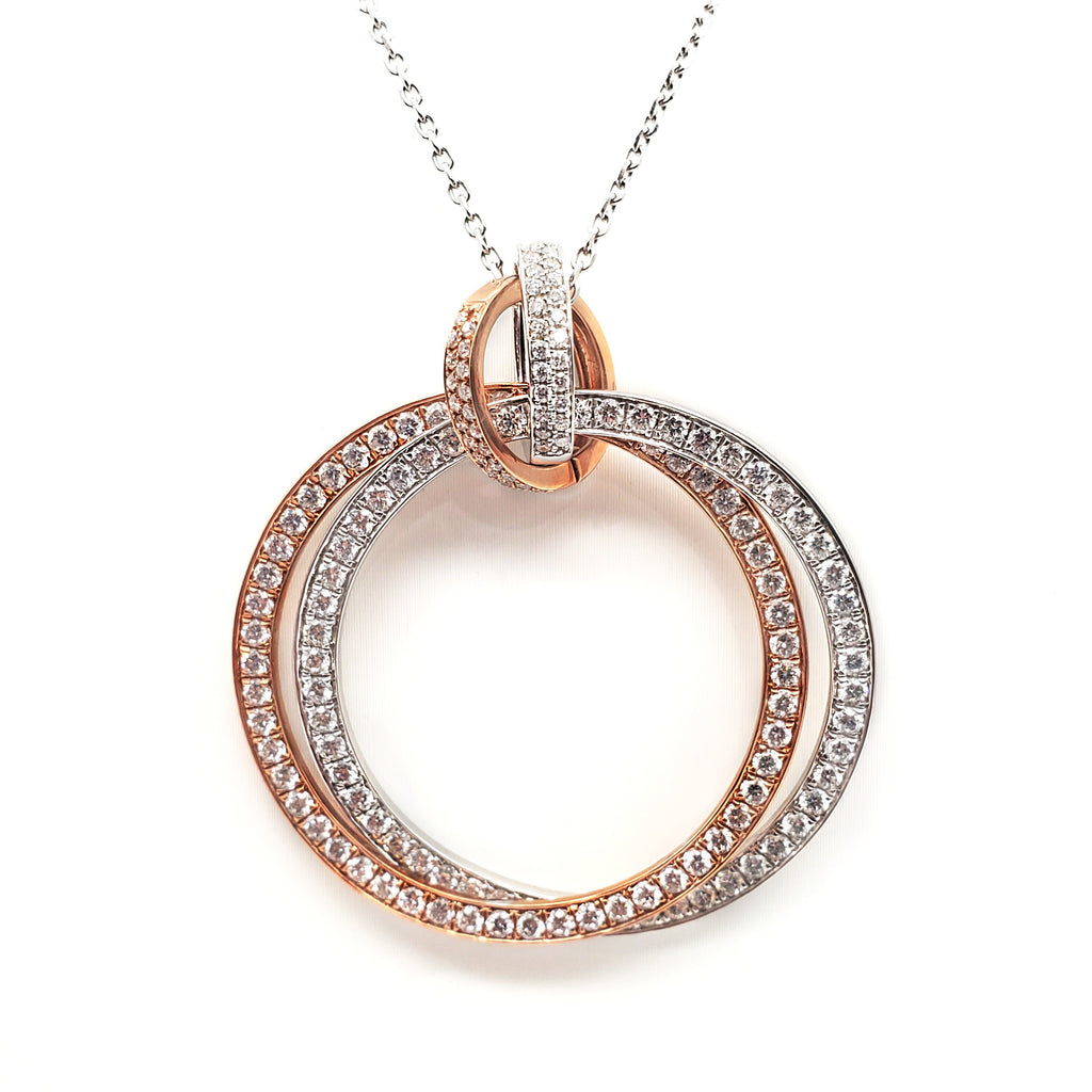Double Sparkly Circle Dangle Pendant image 0