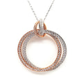 Double Sparkly Circle Dangle Pendant image 0
