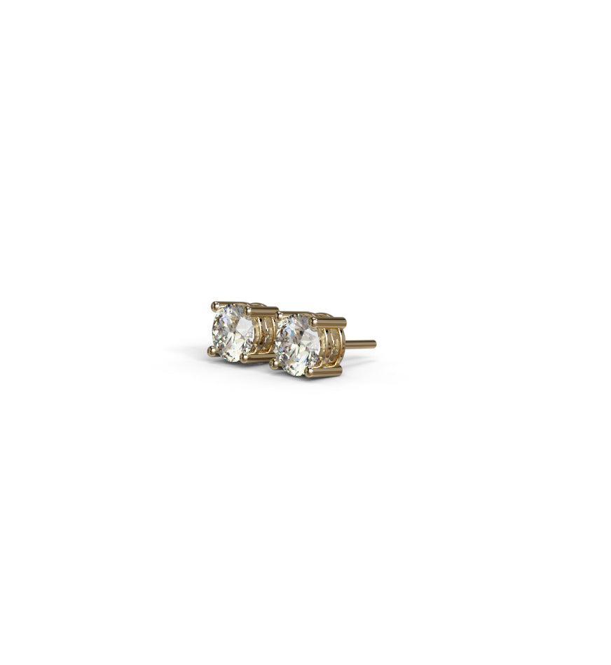 Round Diamond Stud Earring image 8