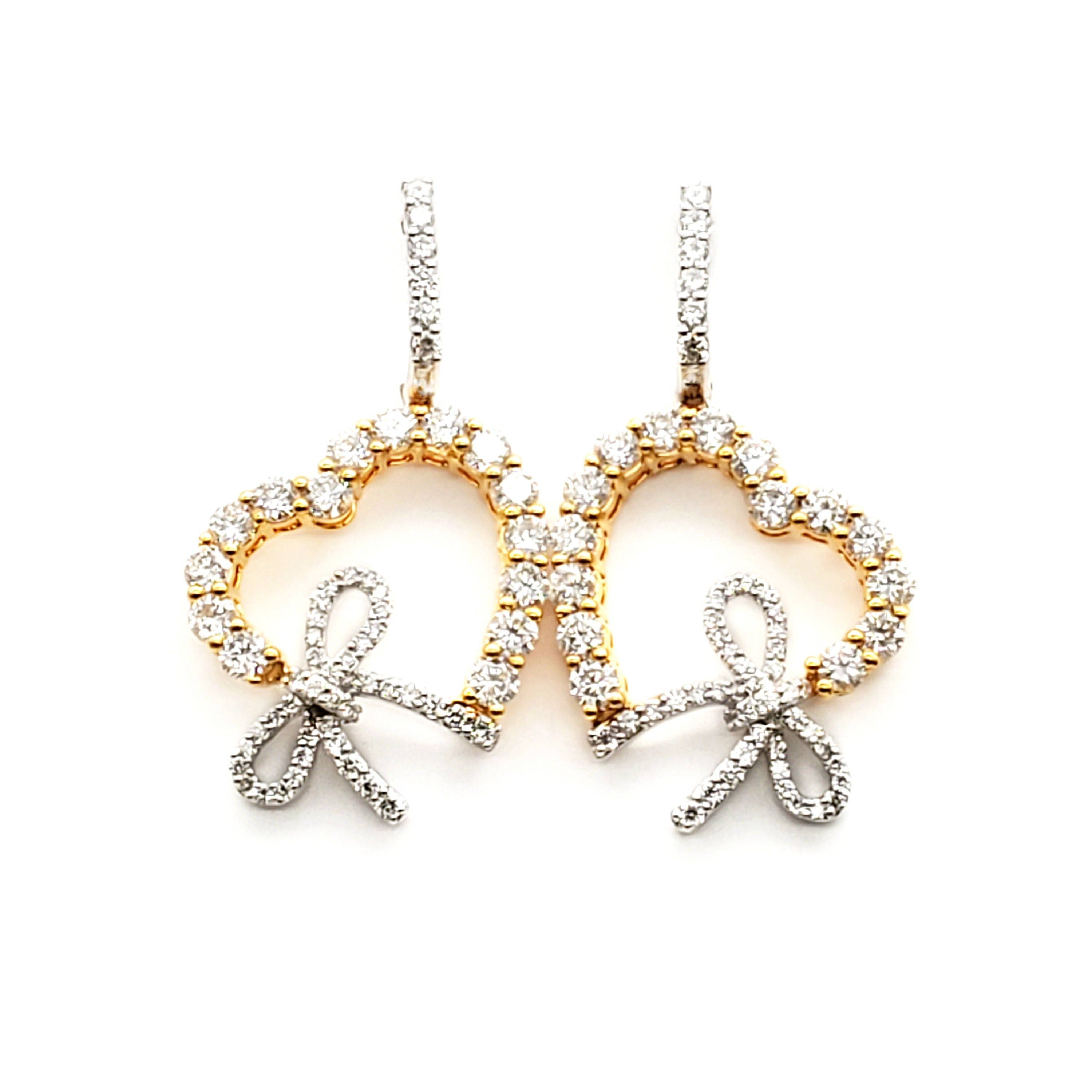 Diamond Earring with Love Knots image 0