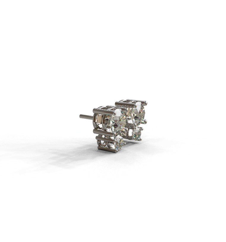 Two Diamonds Stud Earring image 5