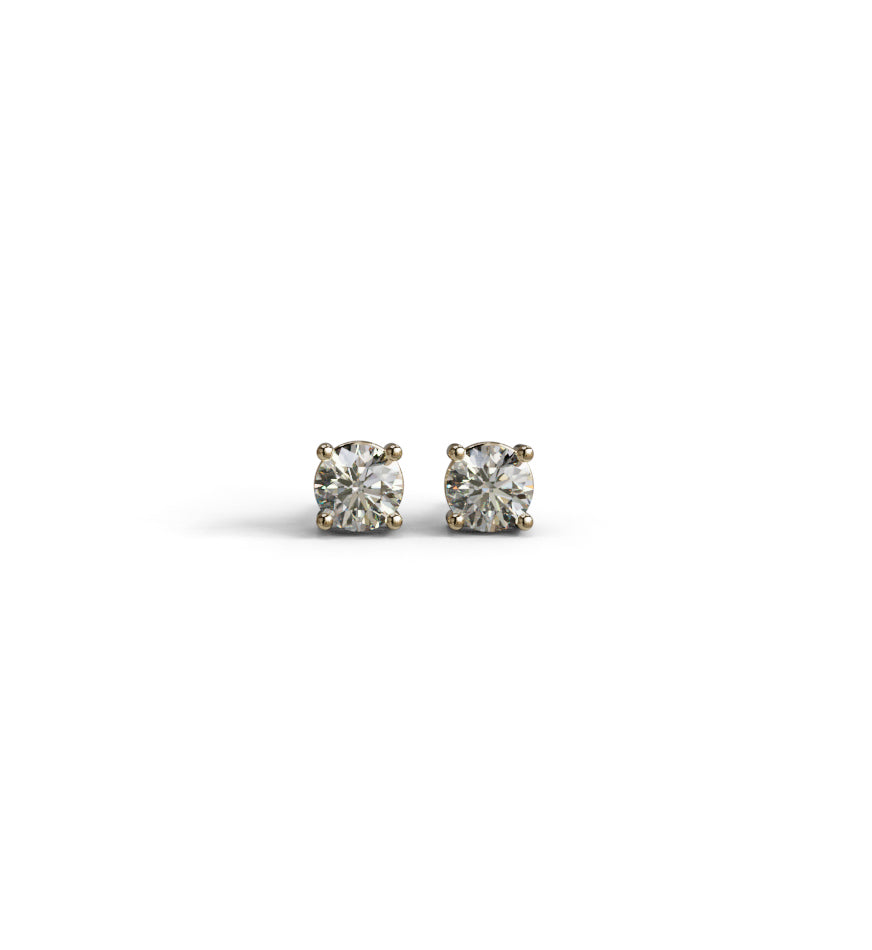 Round Diamond Stud Earring image 4