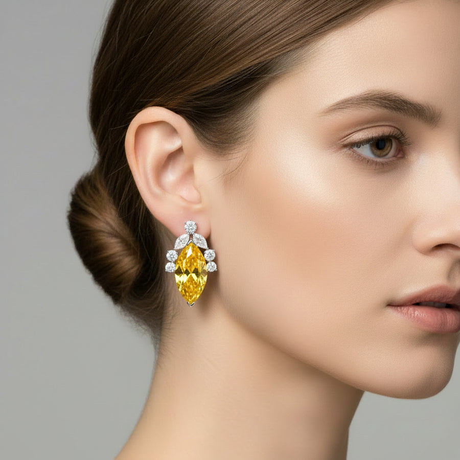 Sunflare Royale Marquise Diamond Stud Earrings