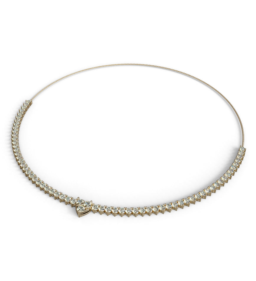 Heart Shape Tennis Necklace image 5