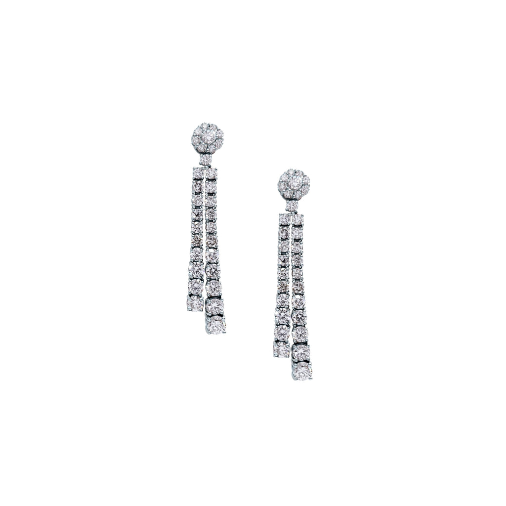 Drop Earring with graduating Diamond image 1