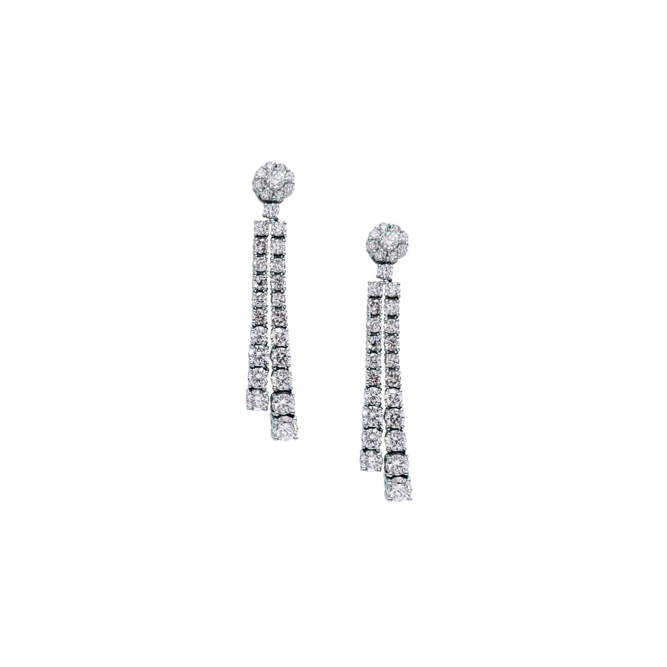 Drop Earring with graduating Diamond image 1