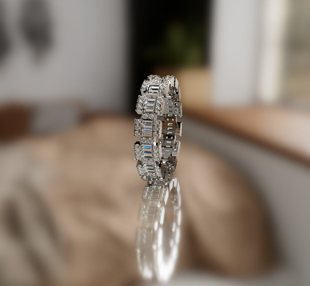 Baguette and Round Eternity Band image 14