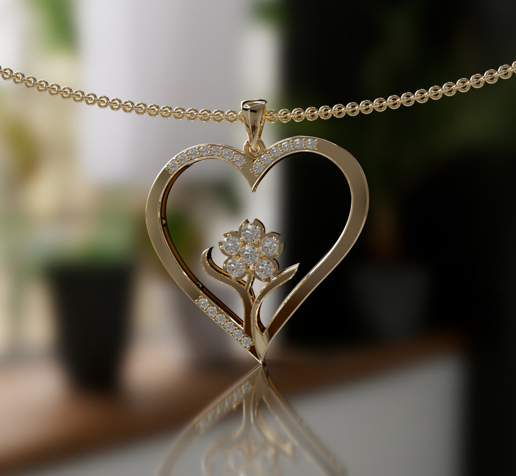 Heart Flower Pendant image 12