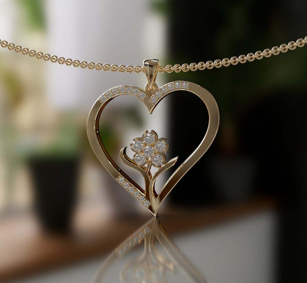 Heart Flower Pendant image 12