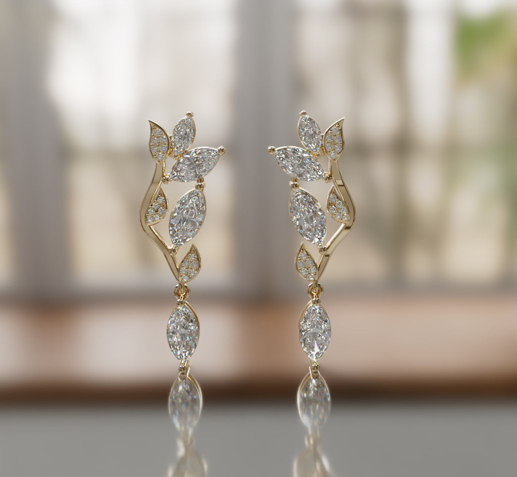 Fancy Marquise Diamond Dangle Earring image 5