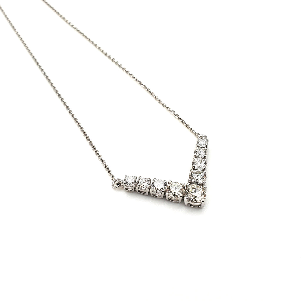 V Shaped Diamond necklace image 1
