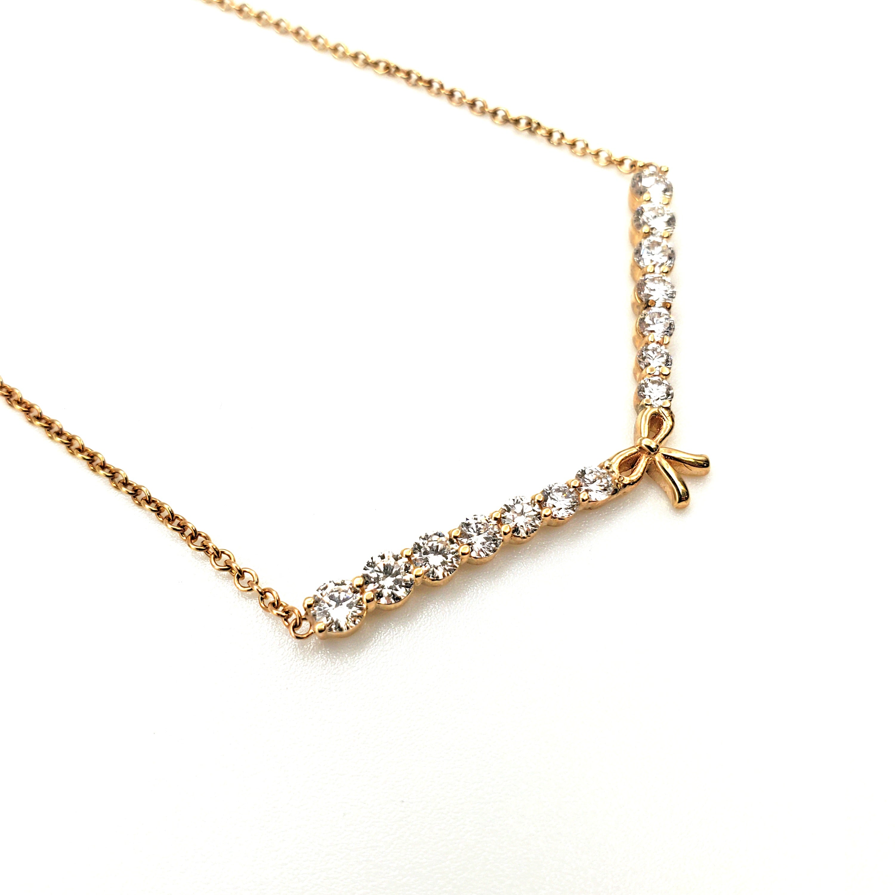 Bow V shape Necklace image 1