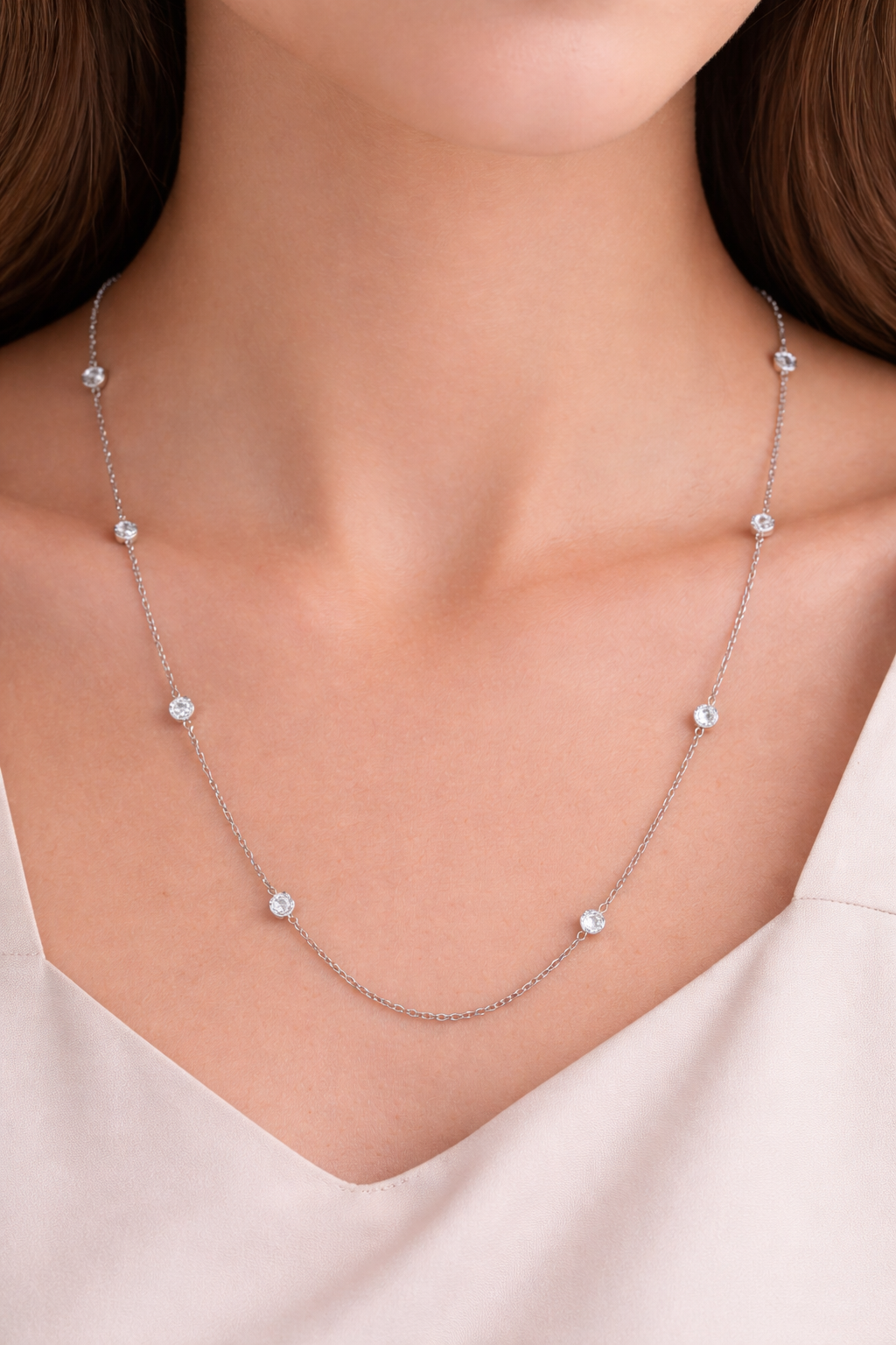 Diamond Yard Bezel Necklace