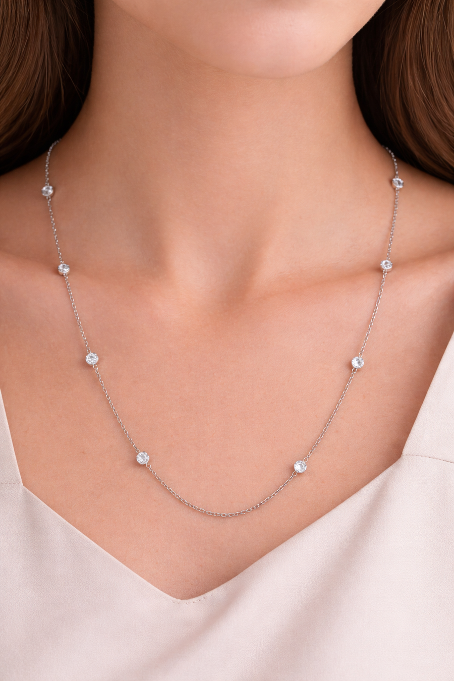 Diamond Yard Bezel Necklace