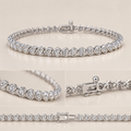 Tennis Bracelet Heart Shape with Round Diamond