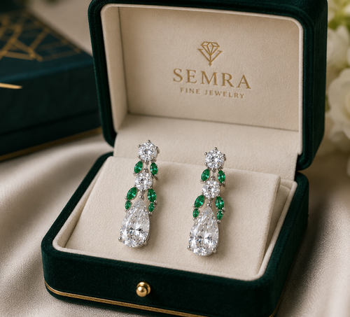 Cathedral  Fancy Shapes Diamond Dangle Earring